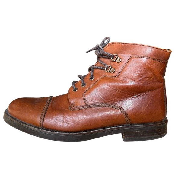The Original Klondike Brown Leather Cap Toe Boot Shoes Mens Size 11 Casual Italy main image 8